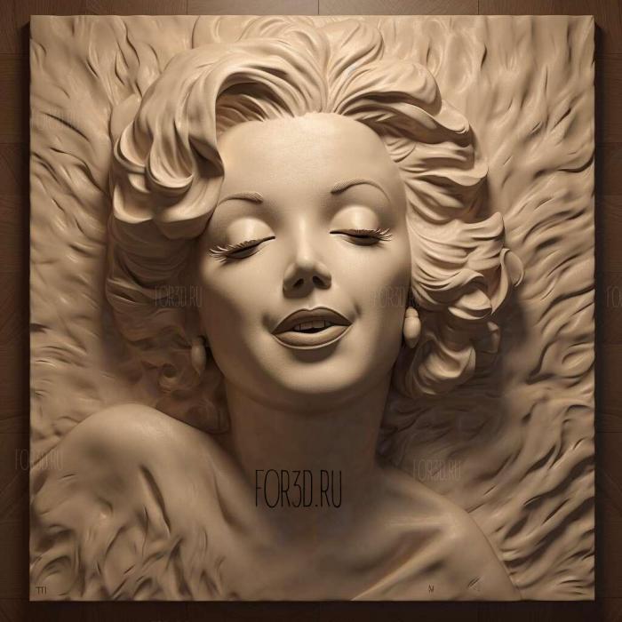 marilyn monroe 3 stl model for CNC